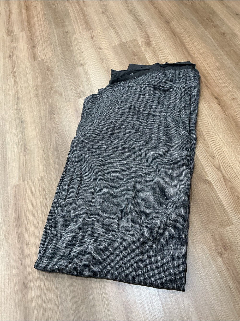 Pottery Barn Belgian Flax Linen Waffle Weave Duvet  Midnight queen